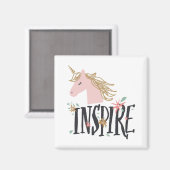 Inspirier | Gold Mane Unicorn Magnet (Vorderseite/Rückseite)