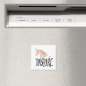 Inspirier | Gold Mane Unicorn Magnet (In Situ (Geschirrspüler))