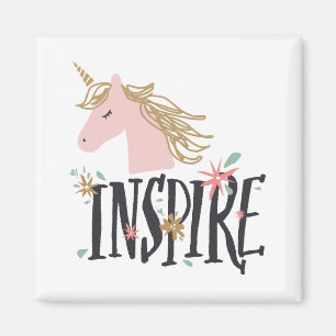Inspirier Gold Mane Unicorn Magnet
