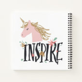 Inspirier | Gold Mane Unicorn Notizblock (Rückseite)