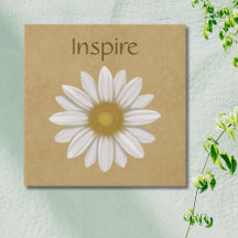 Inspirier Golden Hand Gezeichnet Daisy Botanical
