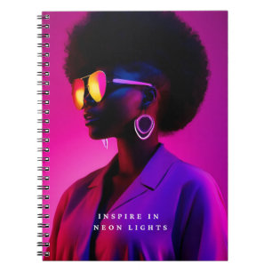 Inspirier im Neon Lights Journal Notizblock