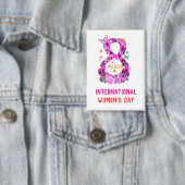 Inspirier Inklusion International Women's 8 März Button (Insitu)