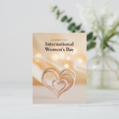 Inspirier Inklusion - Internationaler Frauentag Postkarte (Stehend Vorderseite)