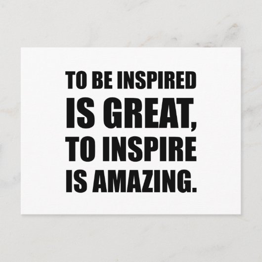 Inspirier ist Phantastisch Postkarte (Vorderseite)