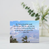 INSPIRIER JOHN 3:16 FOTO POSTKARTE (Stehend Vorderseite)