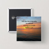 INSPIRIER MATTHEW 19:26 SONNENDESIGN BUTTON (Vorne & Hinten)