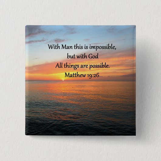 INSPIRIER MATTHEW 19:26 SONNENDESIGN BUTTON (Vorderseite)