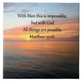 INSPIRIER MATTHEW 19:26 SONNENDESIGN FLIESE (Vorderseite)