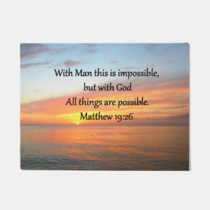 INSPIRIER MATTHEW 19:26 SONNENDESIGN FUßMATTE