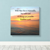 INSPIRIER MATTHEW 19:26 SONNENDESIGN LEINWANDDRUCK (Insitu (Holzboden))