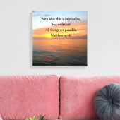 INSPIRIER MATTHEW 19:26 SONNENDESIGN LEINWANDDRUCK (Insitu (Wohnzimmer))
