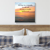 INSPIRIER MATTHEW 19:26 SONNENDESIGN LEINWANDDRUCK (Insitu (Schlafzimmer))