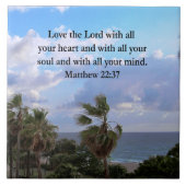 INSPIRIER MATTHEW 22:37 SCRIPTURE VERSE FLIESE (Vorderseite)