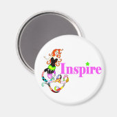 Inspirier Mermaid "Girly" Magnet (Vorderseite/Rückseite)