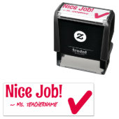 Inspirier "Nice Job!" + Tutor-Name Rubber-Briefmar Permastempel (Beispiel)