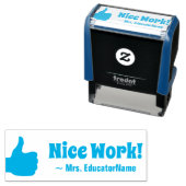 Inspirier "Nice work!" + Name des Lehrers Permastempel (Beispiel)