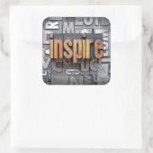 Inspirier Quadratischer Aufkleber (Tasche)