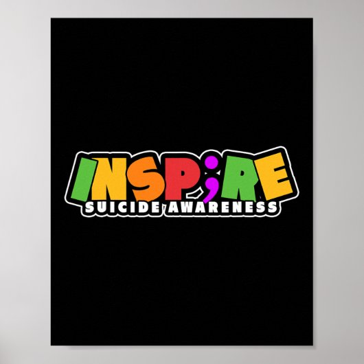 Inspirier Semicolon Suicide Awareness Project Poster (Vorne)