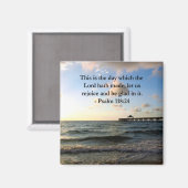 INSPIRIER von PSALM 118:24 VERSE Magnet (Vorderseite/Rückseite)