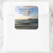 INSPIRIER von PSALM 118:24 VERSE Quadratischer Aufkleber (Tasche)