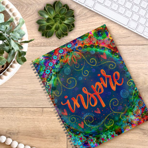 Inspirier Whimsical Colorful Floral Fun Trendy Planer