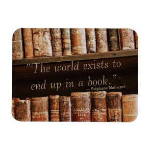 Inspirieren des altes Buch-Zitats Magnet