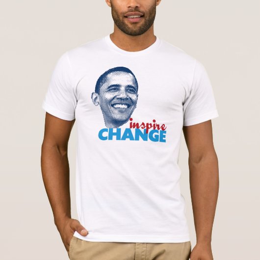 Inspirieren Sie Änderung - Barack Obama T-Shirt (Vorderseite)