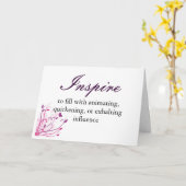 Inspirieren Sie Bestimmungskarte Karte (Gelbe Blume)