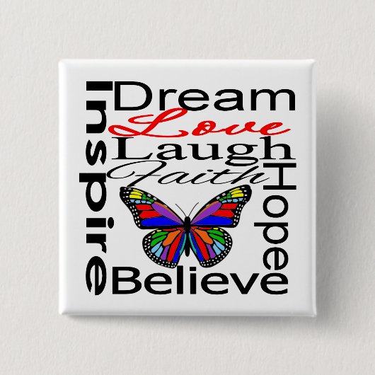 Inspirieren Sie Collage Button (Vorderseite)