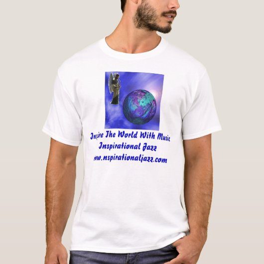 Inspirieren Sie die Welt mit Musik-T-Shirt T-Shirt (Vorderseite)