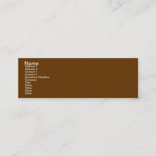 INSPIRIEREN SIE ERDE MINI VISITENKARTE (Vorderseite)