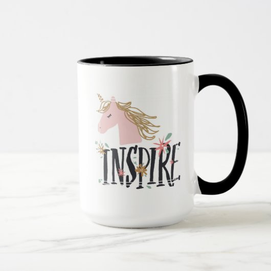 Inspirieren Sie | GoldmähneUnicorn Tasse (Rechts)