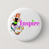 Inspirieren Sie Meerjungfrau-"Girly" Knopf Button (Vorderseite)