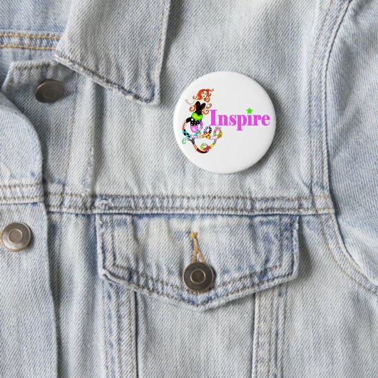 Inspirieren Sie Meerjungfrau-"Girly" Knopf Button (Beispiel)