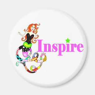 Inspirieren Sie Meerjungfrau-"Girly" Magneten Magnet