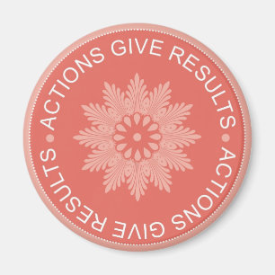 Inspirierend 3 Wort-Zitate ~Actions geben Results~ Magnet