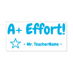 Inspirierend "A+ Effort!" Briefmarke aus Kautschuk Permastempel