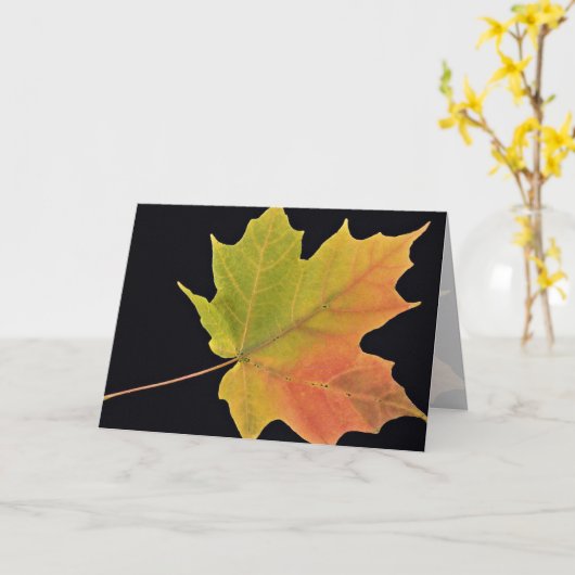 Inspirierend Ahornblatt Karte (Gelbe Blume)