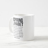 Inspirierend Alphabet Kaffeetasse (Vorderseite Links)