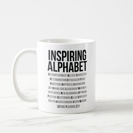 Inspirierend Alphabet Kaffeetasse (Links)