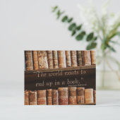 Inspirierend altes Buchangebot Postkarte (Stehend Vorderseite)