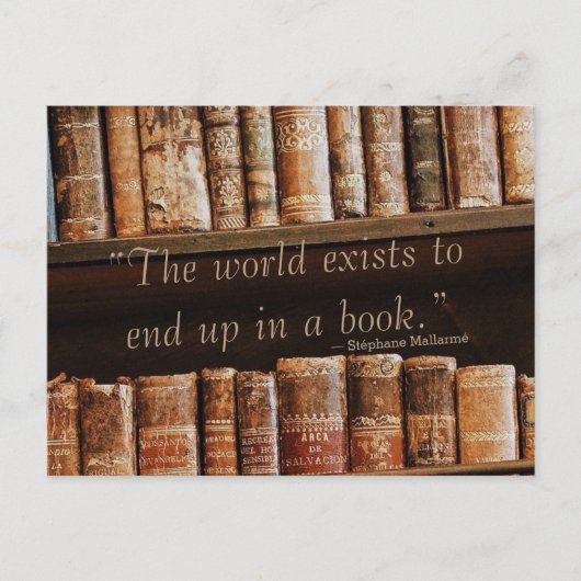 Inspirierend altes Buchangebot Postkarte (Vorderseite)