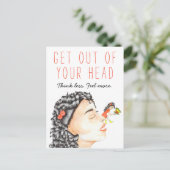 Inspirierend Angst Zitat Mädchen trifft Schmetterl Postkarte (Stehend Vorderseite)