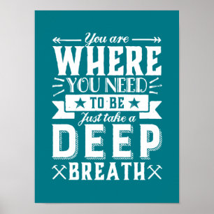 Inspirierend Annahme-Zitat nehmen einen tiefen Poster