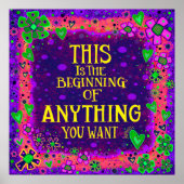 Inspirierend Beginn eines Zitats als Inspiritivitä Poster (Vorne)