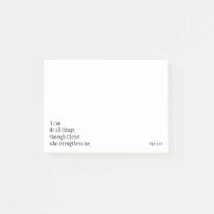 Inspirierend Bibel-Schrift zitiert Phil-4:13 Post-it Klebezettel