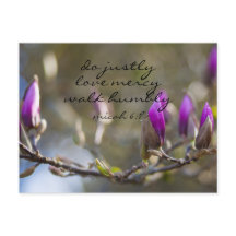 Inspirierend Bibel-Vers Micah 6:8; Magnolie