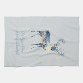 Inspirierend Blau Weiß Schick Hirsch Fuchs Geschirrtuch (Horizontal)