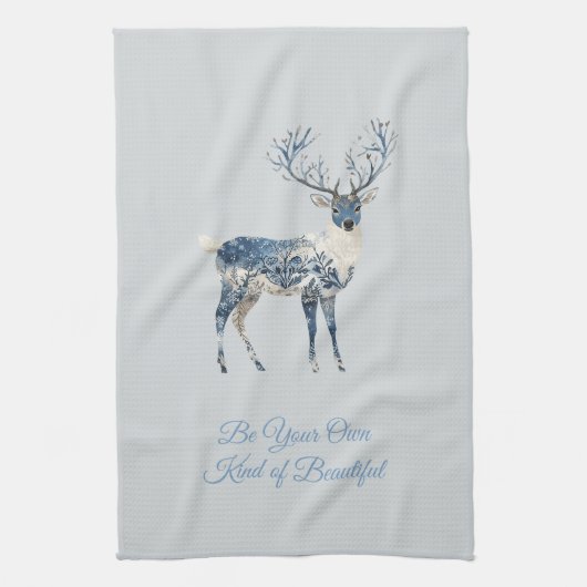 Inspirierend Blau Weiß Schick Hirsch Fuchs Geschirrtuch (Vertikal)